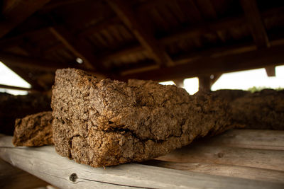 Close-up of bread on table