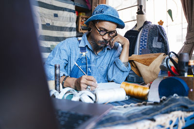 Man working at workplace