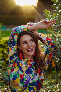Portrait of a smiling young woman