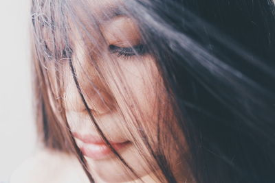 Close-up of young woman