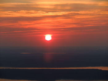 Scenic view of sunset over sea