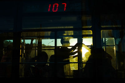 People on bus