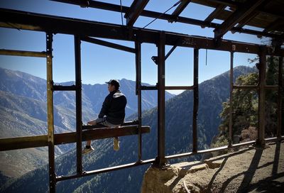 Enjoying the view after hiking big horn mine trail