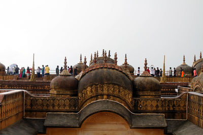 Panoramic view of historic building against clear sky