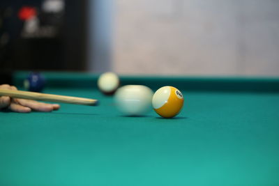 Close-up of ball on table