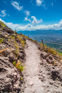 Trail on the vesuvius volcano