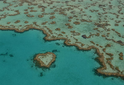 High angle view of sea shore