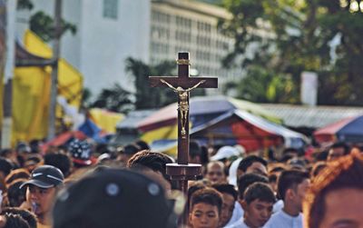 Group of people at religious celebration