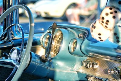 Close-up of vintage car