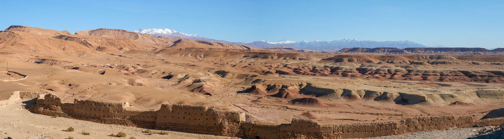 Scenic view of desert against sky