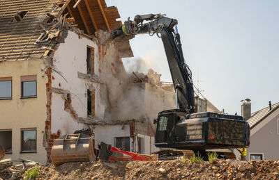 Destruction of residential house