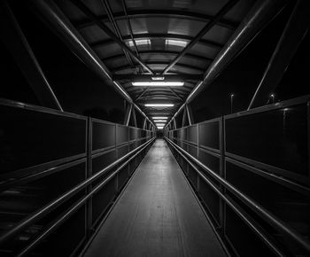 Empty illuminated tunnel