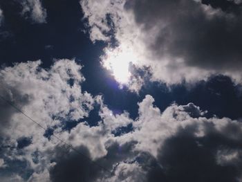 Low angle view of cloudy sky