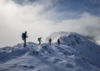 Scotland, glencoe, stob dearg, mountaineering in winter