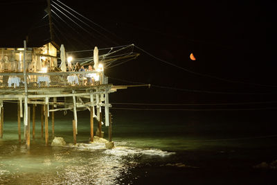 Illuminated built structure at night