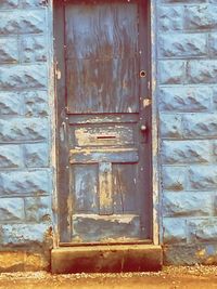 Close-up of closed door