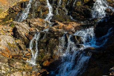 Scenic view of waterfall