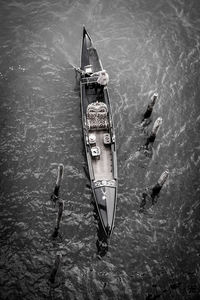 View of boats in water