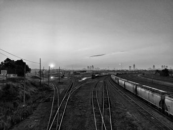 Railway tracks against sky