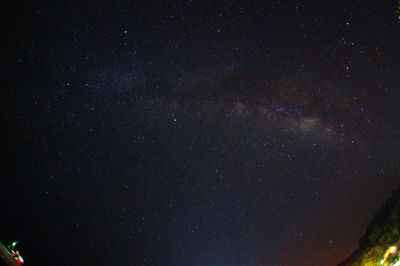 Low angle view of star field against star field