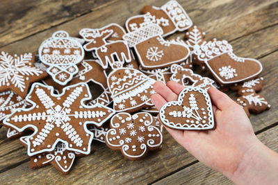 Christmas homemade gingerbread cookies