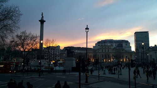 City street at dusk