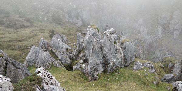 Panoramic view of landscape and mountains