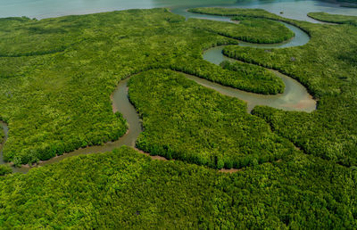 High angle view of landscape