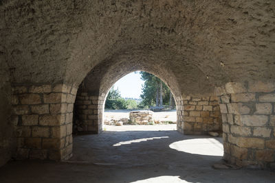 Archway of old building