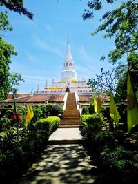 View of temple building against sky