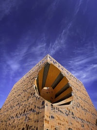 Low angle view of old building against sky