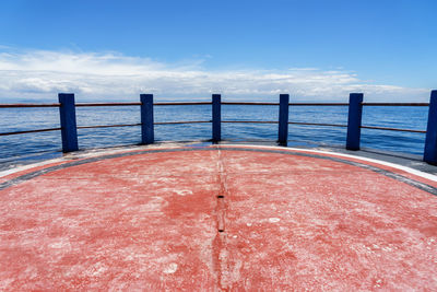 Scenic view of sea seen from boat deck
