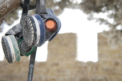 Close-up of security camera