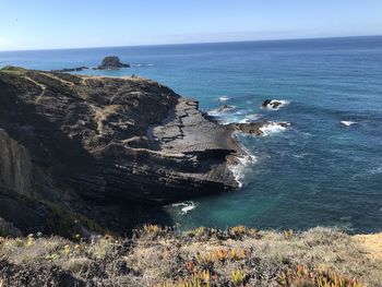 Scenic view of sea against sky