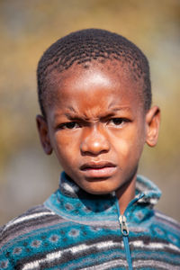 Close-up portrait of boy