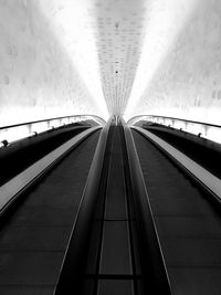 Low angle view of escalator