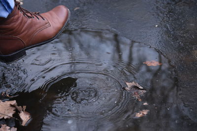 Low section of man in water