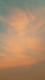 Low angle view of sky during sunset