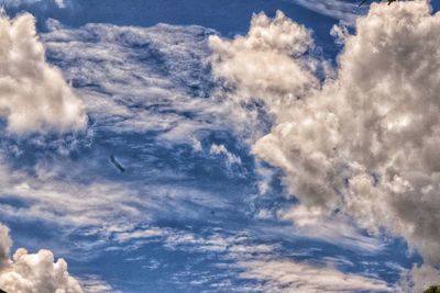 Low angle view of clouds in sky