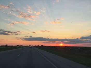 Country road at sunset