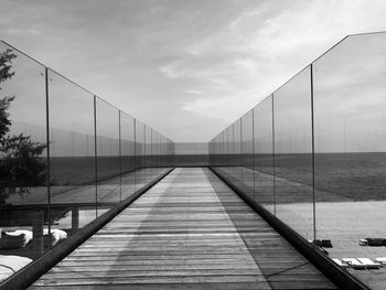 Bridge over river against sky