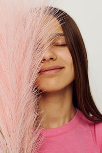 Close-up of young woman