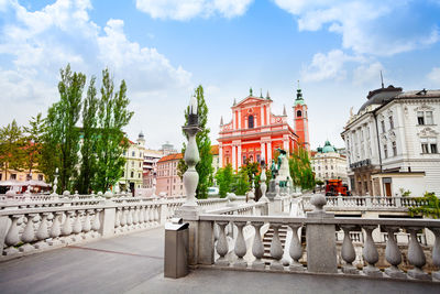 Buildings against sky in city