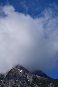 Low angle view of mountain against sky