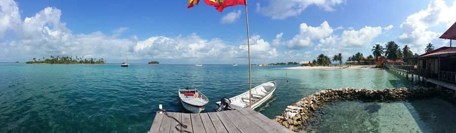 Panoramic view of sea against sky