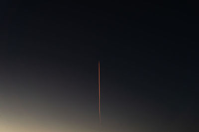 Low angle view of vapor trail in sky