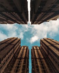 Low angle view of buildings against sky