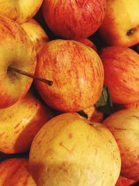 Full frame shot of apples for sale at market stall