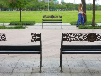 Bench in park