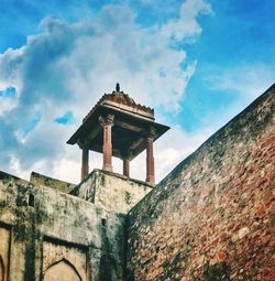 Low angle view of castle against sky